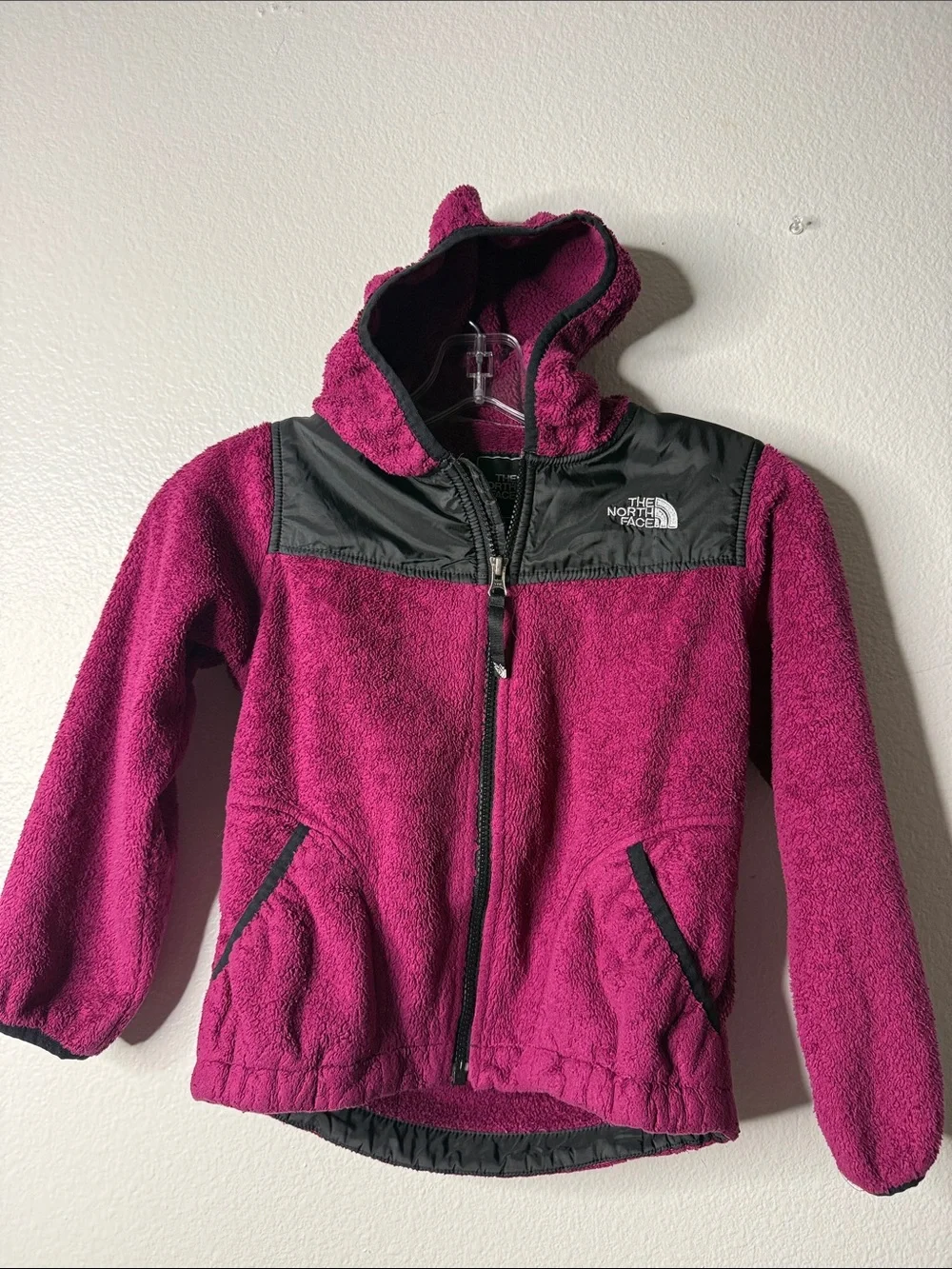 The North Face girls zip front hoodie Small